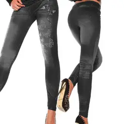 Новинка 2018 г. классические эластичные тонкие леггинсы сексуальные Для женщин Жан узкие Джеггинсы узкие брюки