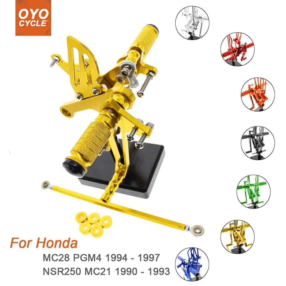 

For Honda NSR250 MC21 MC28 Motorcycle Rear Set Accessories CNC Adjustable Rearset Foot Pegs PGM1 PGM2 PGM3 PGM4 Foot Rests