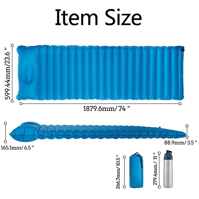 Lightweight Sleeping Pad for Camping, Backpacking, Hiking - Ultralight and Compact Inflatable Air Mattress Pads8