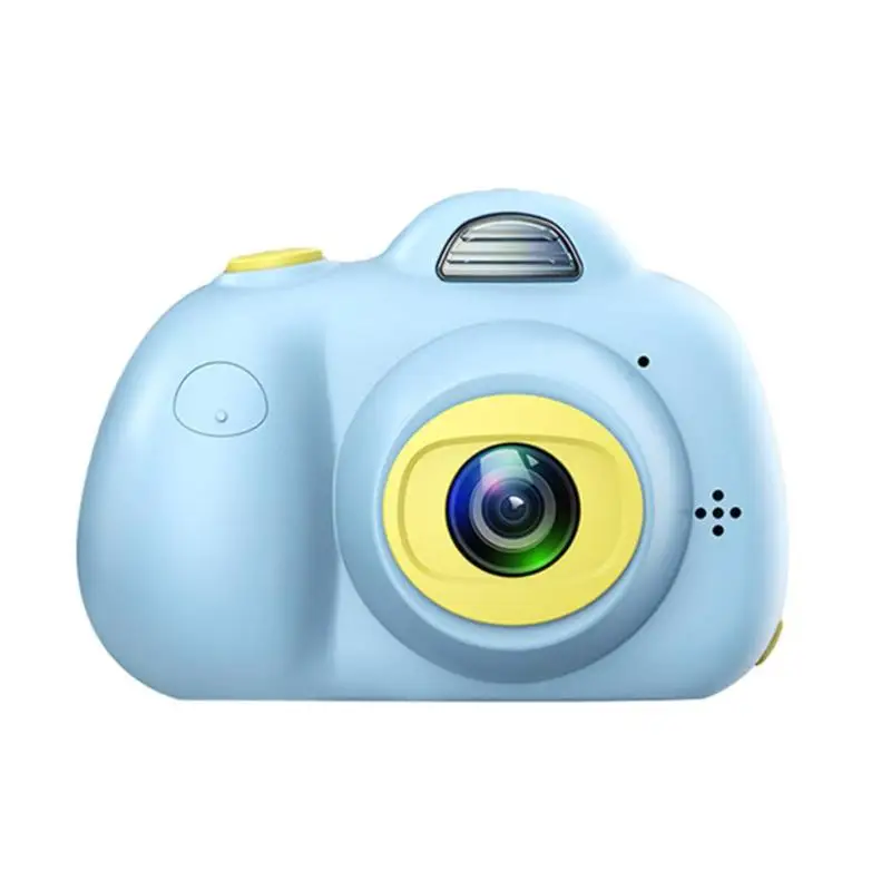 2 дюйма HD Экран цифровой принт мульташной Минни Камера игрушки для детей 800 Вт спереди и сзади двойной Камера электронный автоматический фото игрушки - Цвет: Синий