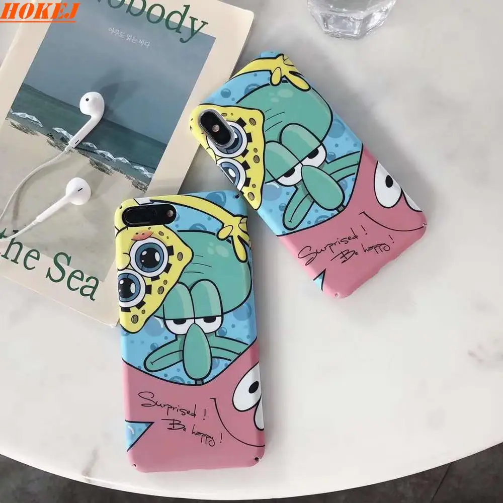 

HOKEJ fashion cartoon PC high quality for iPhone 6 7 8 Plus X XS XR XS Max mobile phone case hard shell