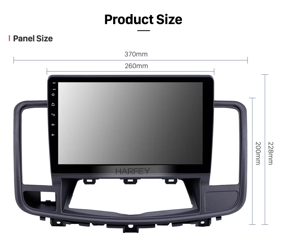 Clearance Harfey 10.1 inch for 2009-2013 Nissan Old Teana Android 8.1 2 din Head Unit GPS Radio with AUX WIFI support OBD2 DVR SWC Carplay 13