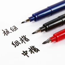 Кисточка с узором зебры маркер мягкие наконечники черные чернила каллиграфия ручка 3 шт. набор средний/маленький/мини-насадки для письма, живописи