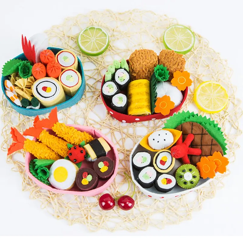 

DIY Sewing Felt Simulation Sushi Lunch Food Handmade it with kids For kindergarten Manual work Felt DIY Package