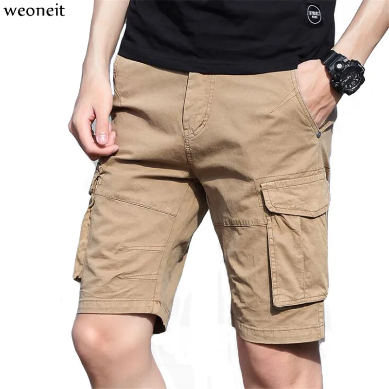 Weoneit мужские шорты-карго в стиле милитари новые армейские х/б мужские шорты свободные рабочие повседневные короткие штаны CN Размер 29-38