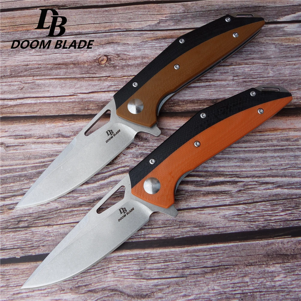 

7.9" FH11 60-61HRC Knives Ball Bearing Tactical G10 Folding Knife D2 Blade Steel Handle Outdoor Knives Camping Survival Pocket