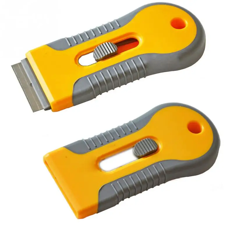 Plastic Handy Razor Scraper Single Edge Stainless Blade Glass Oven