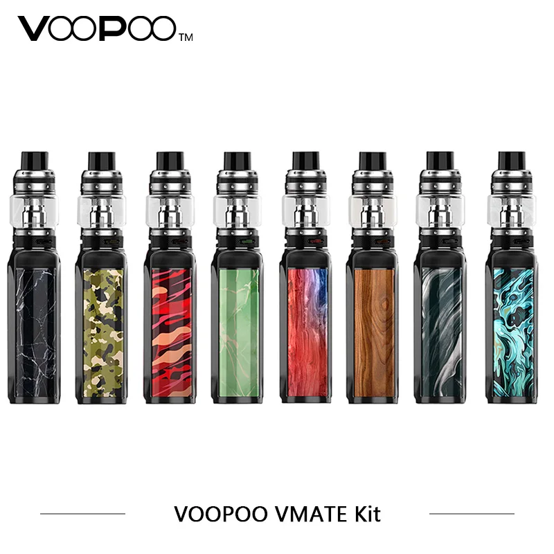 

Original VOOPOO Vmate Kit 200W Vmate box mod With UFORCE T1 8ml Tank Dual Battery TC Box Mod Kit Electronic Cigarettes Vaporizer