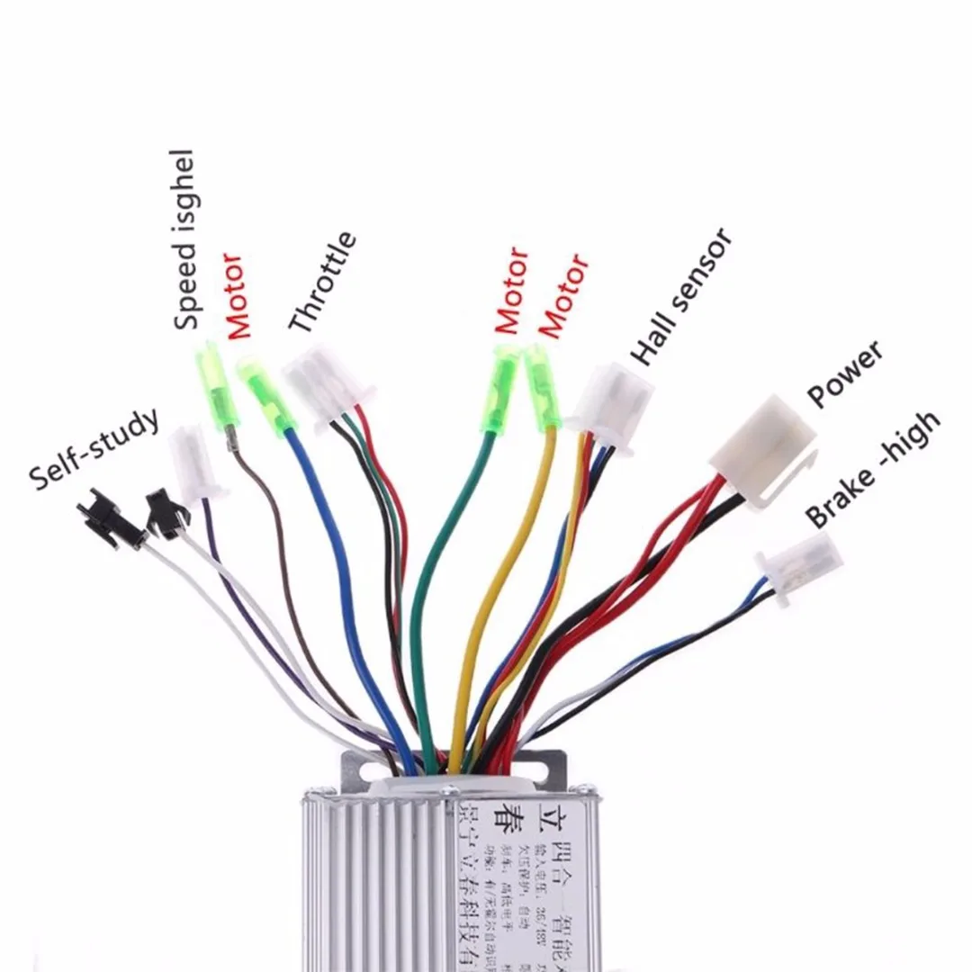 DC 36V/48V 350W DC Motor Controller Electric Bicycle E-bike Scooter Brushless Control with Aluminium Casing