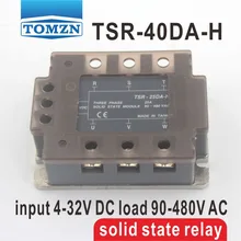 40DA TSR-40DA-H трехфазный высокого напряжения типа SSR вход 4-32 В напряжение постоянного тока 90-480 В Однофазное реле переменного тока твердотельное реле