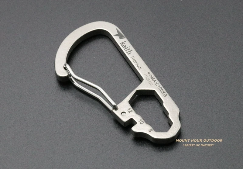 Keith Titanium Mosquetão Alta Resistência Ganchos Edc Ferramentas Multi função Camping Equipamentos Ti1101 Ti1102 Ti1103 Ti1104 3 Keith Titanium Mosquetão Alta Resistência Ganchos EDC