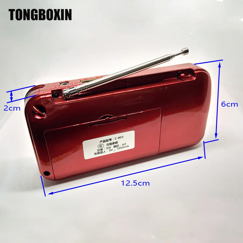 C-803 Two 18650 Batteries Slot LED Flashlight Two TF Card Slot Portable Bluetooh FM Radio Wireless USB Speaker mini bluetooth speaker portable speaker bluetooth speaker mini sound box audio speaker
