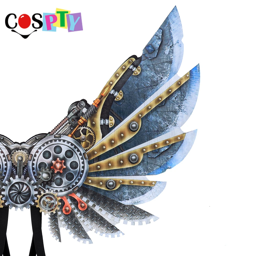 Cospty/карнавальные вечерние костюмы на Хэллоуин, уникальное украшение для костюмированной вечеринки, крылья стимпанк, Детский костюм, аксессуары для мальчиков и девочек