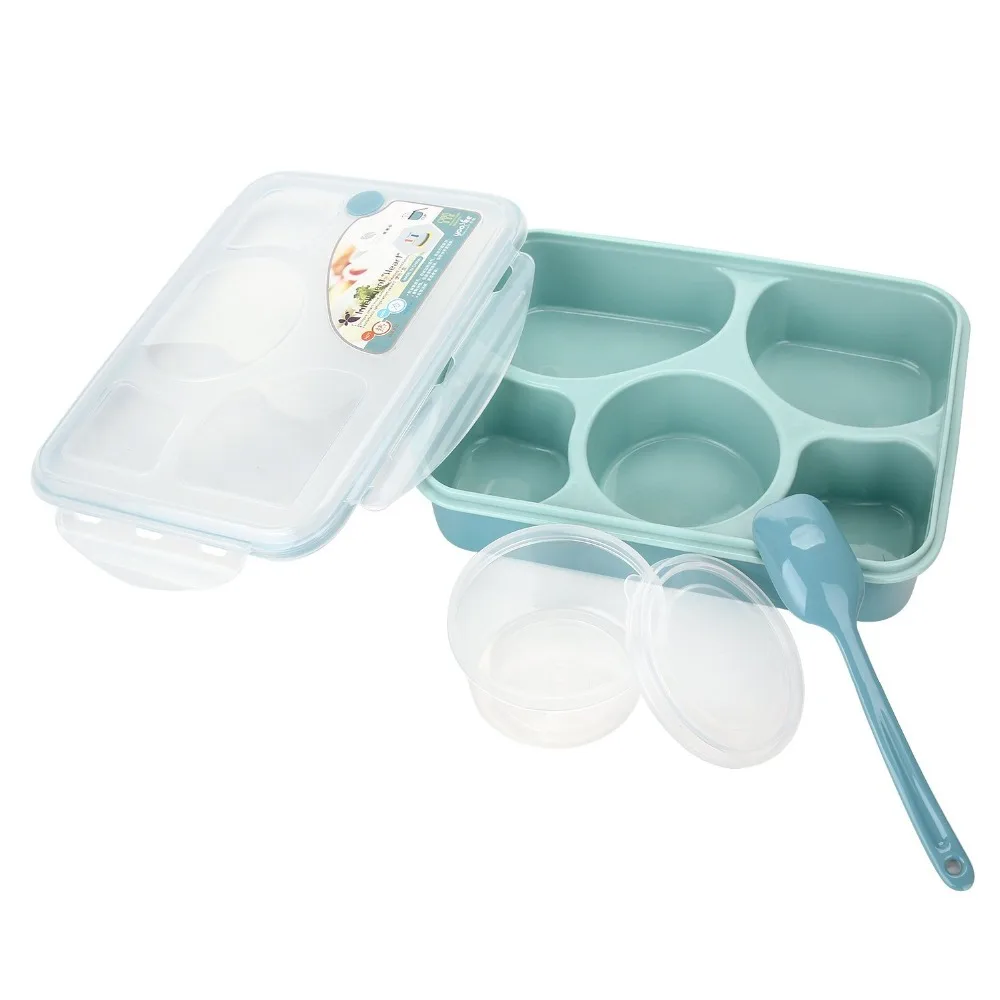 Bento Ланч бокс полностью Герметичный пищевой 5 отсек Box миска для супа с