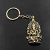 New Fashion Men 30mm Keychain DIY Metal Holder Chain Vintage Ganesha Buddha Elephant 62x32mm Silver Color Pendant Gift ► Photo 2/6