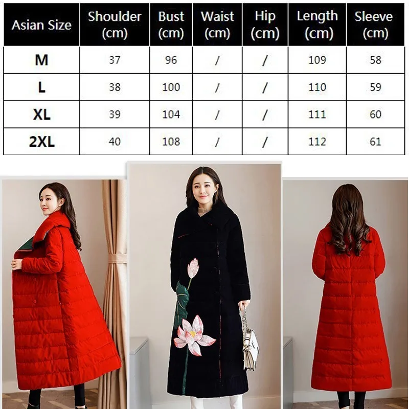 Plus-Gr-e-Lange-Winter-M-ntel-Loto-Stickerei-Unten-Baumwolle-Parka-Weibliche-Puffer-Jacke-Frau