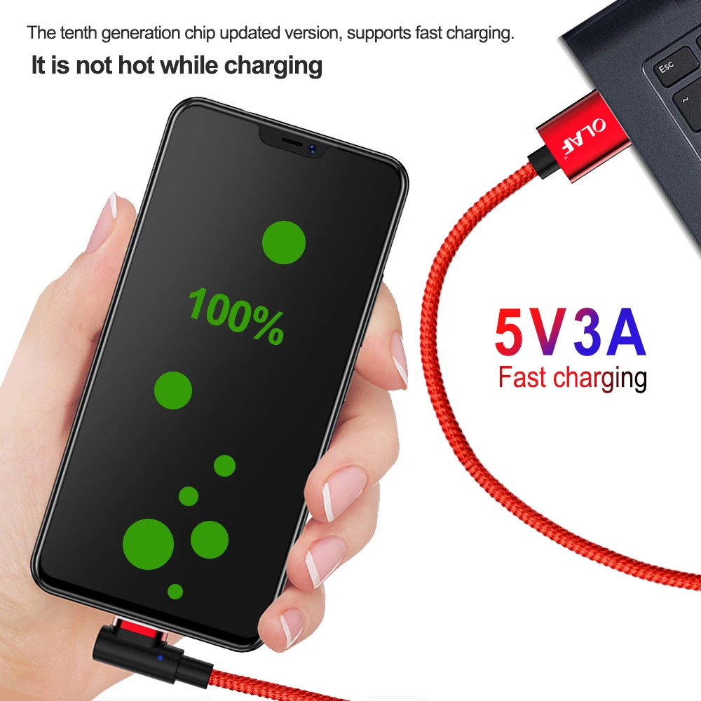 OLAF 2M Quick charge 30 3A Magnetische kabel Micro Typ usb C schnelle lade für iPhone samsung magne