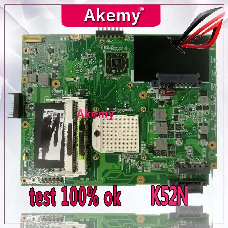 Akemy K52N материнская плата для ноутбука ASUS K52N K52 X52N A52N тестовая оригинальная материнская плата