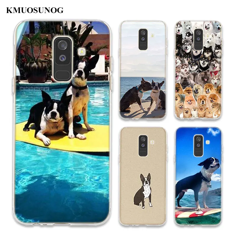 

Transparent Soft Silicone Phone Case Boston Terrier pug dog For Samsung Galaxy A6 A6+ A8 Star A8+ A7 A5 A3 Plus 2018 2016