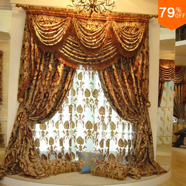 Liviong Room Maple Leaf Rod cortinas Valance curtain Roman curtain For