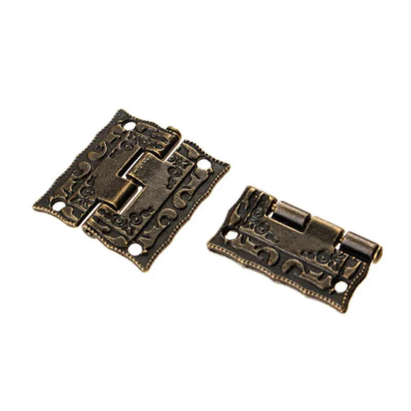 4Pcs/Lot 36*23mm Antique bronze Box Hinge Wooden Gift Jewelry Printing Packaging Case Hinge For Furniture Hardware