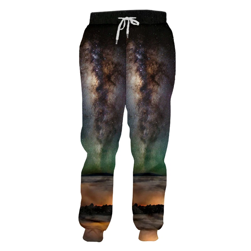 OGKB, 3d принт, ночные космические штаны для бега, мужские/wo, забавные тренировочные брюки, новинка, брюки для бега, эластичная резинка на талии, прямые поставки