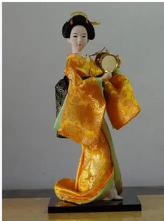 Восточно-Азиатский стиль Японский шелк мебель кимоно Кабуки кукла гейша украшения ручной работы японский гуманоид фигурки домашний декор - Цвет: 15