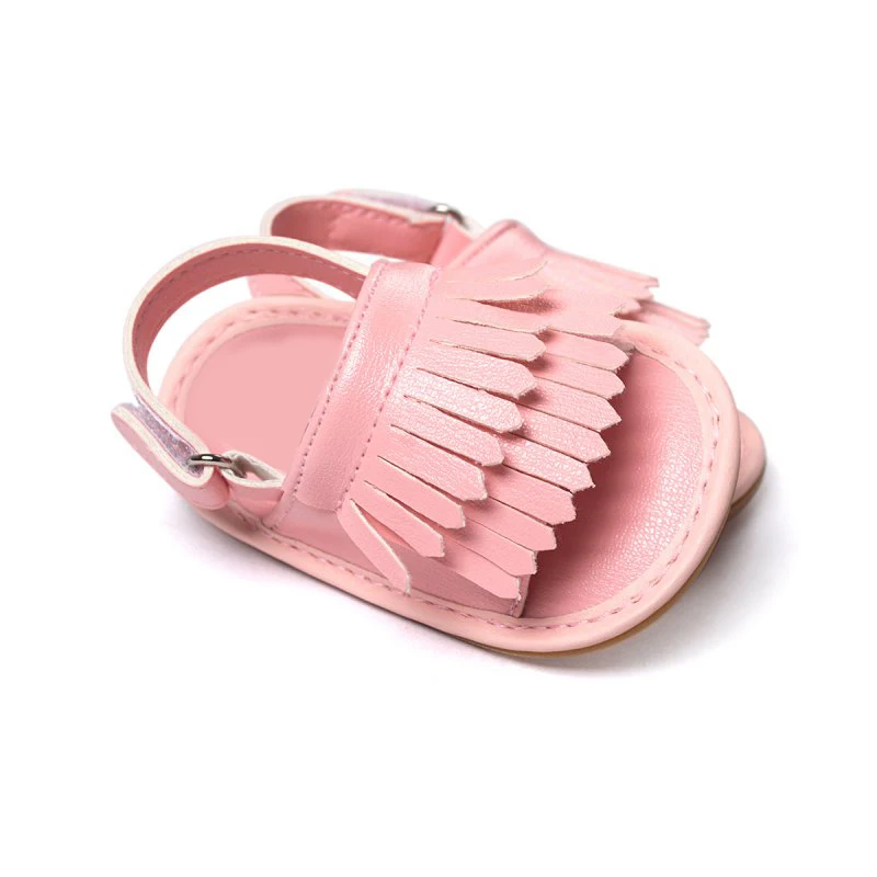 WEIXINBUY сандалии для девочек Летняя детская обувь повседневная модная детская обувь для девочек сандалии для девочек PU бахрома детские сандалии 9 цветов