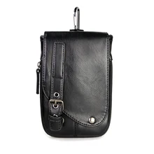 2016 Nouveau Mode Hommes Mini PU En Cuir Hasp Messager Sacs Étanche sac d’épaule Occasionnel de Téléphone Suspendus sac Pochette pour Hommes