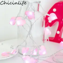 Chicinlife светодио дный 1 компл.. в форме сердца гирлянды светодиодные ночник День рождения Свадебные душ спальня День Святого Валентина