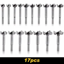 17 Pcs Woodworking Forstner Bit Set Wood Working Hole Cutter 15mm-38mm Hole Saw Set 17 Pcs Woodworking Forstner Bit Set Wood Working Hole Cutter 15mm-38mm Hole Saw Set