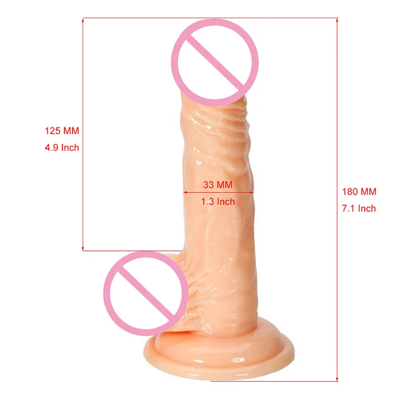7 Inch Realistic Dildo, High Quality Lifelike Silicone Artificial Penis with balls Suction Cup, Sex Toys For Woman, Sex Products