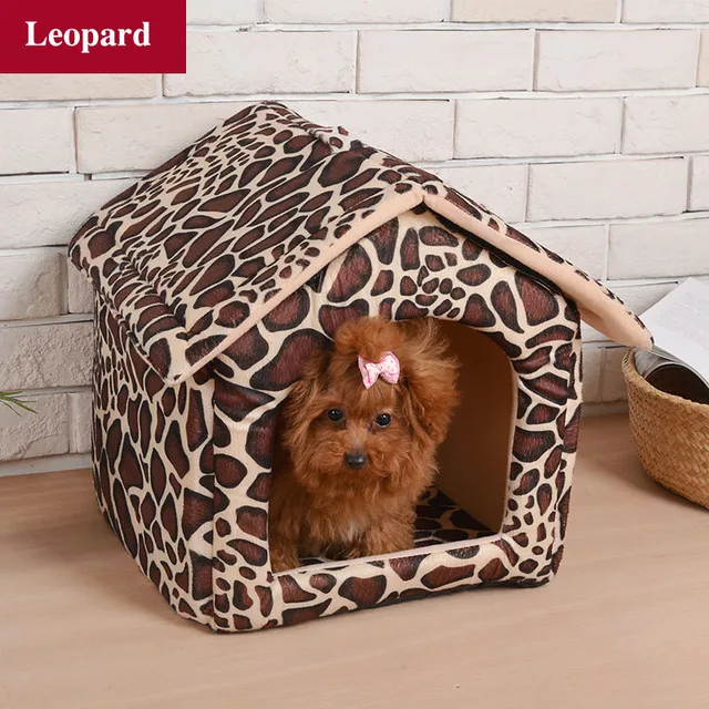 Warm Pet Dog House Bed for Small Dogs Removable Covered Dog Cage Puppy Tent Cat Home Pets Supplies Chihuahua Pug kennel Dog Beds