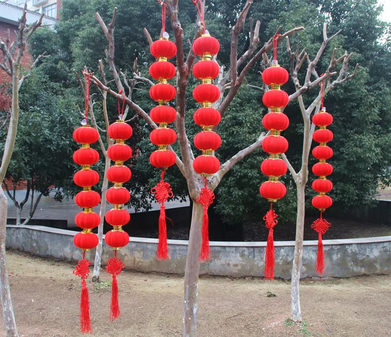 

Dia 4cm--9cm Round Red Chinese Lantern paper lantern Chinese New Year Decorations Party Decorations lanterne chinoise 30pcs/lot