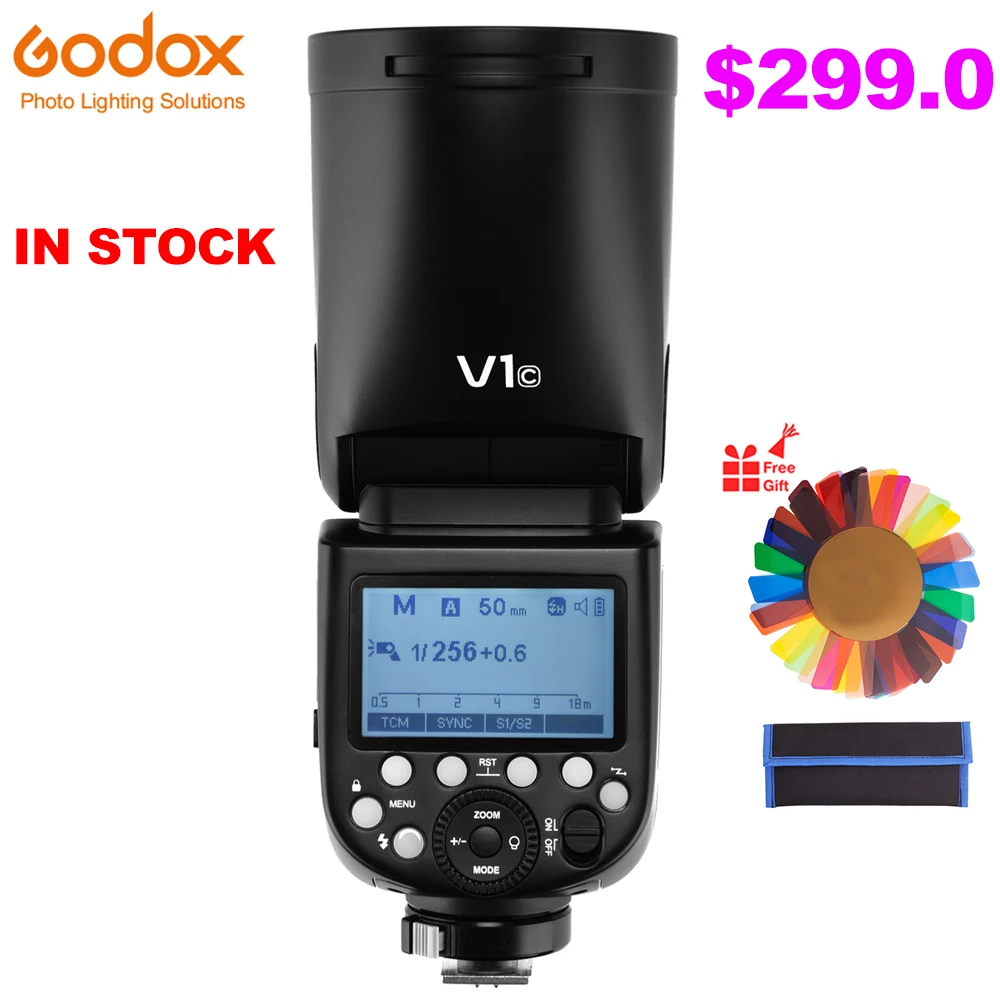 Godox V1 76 Вт круглая головка вспышка светильник V1C V1N V1S ttl 1/8000s HSS 2600 мАч литиевая батарея для камеры sony Canon Nikon