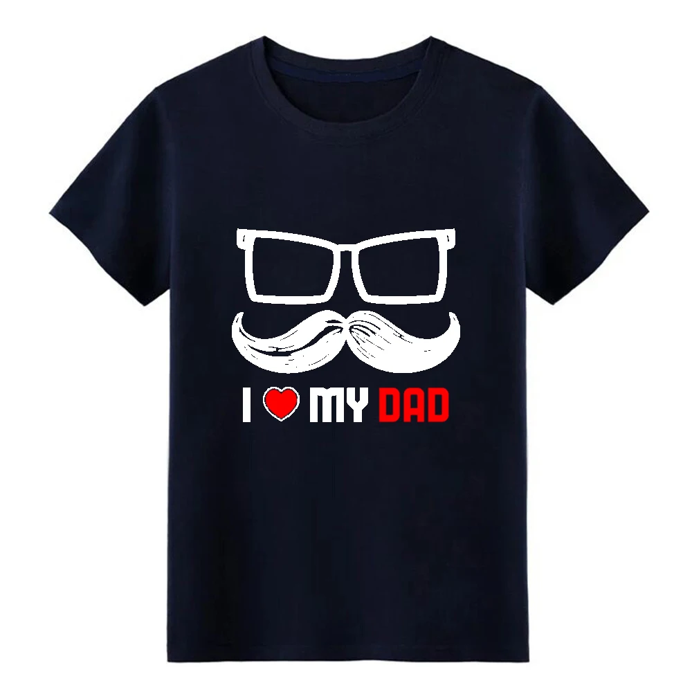 Мужская футболка с надписью I Love My Dad индивидуальная S XXXL одежда удобная Весенняя