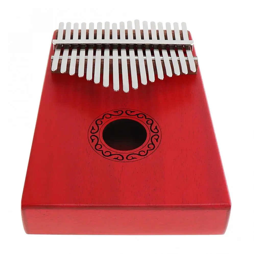 17 клавиш красный калимба палец фортепиано одноплатное красное дерево большого пальца фортепиано Mbira клавиатура музыкальный инструмент с полными аксессуарами
