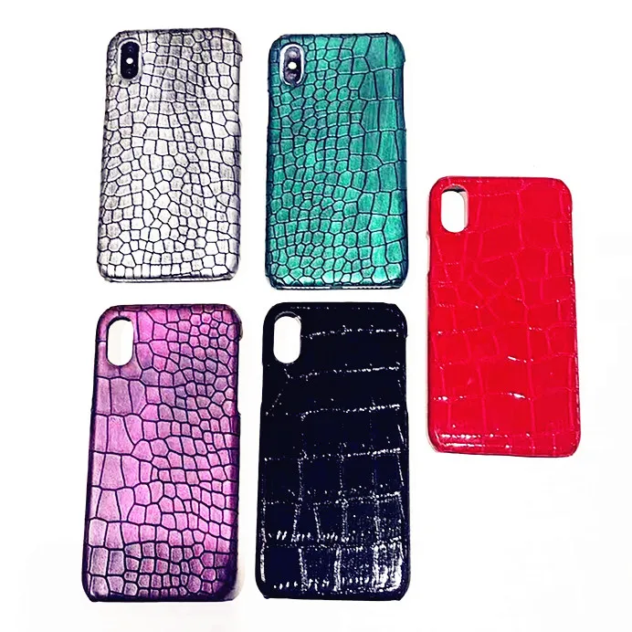 

3D Crocodile Skin Leather Case For iPhone X XS MAX XR 10 8 7 6 S 6S plus Case Funda Cover Black Red Green Grey Purple Wholesale