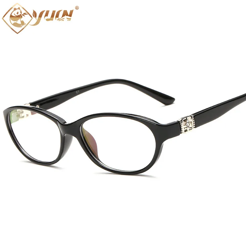 YUW famous luxury rhinestone eyeglass frames clear lenses women eye