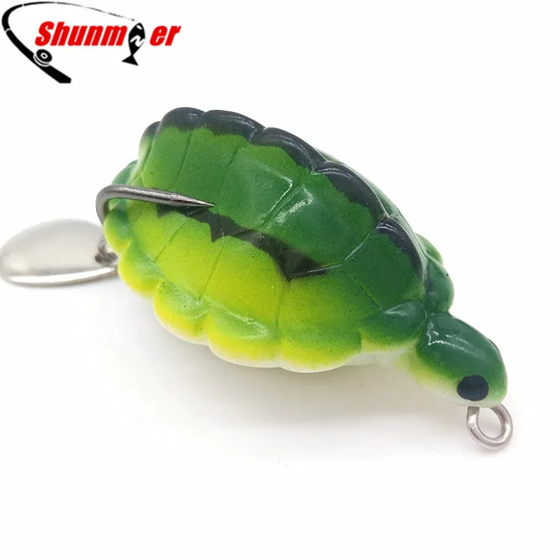 SHUNMIER 5pcs Multi 13g 60mm Topwater Turtles With Treble hooks And