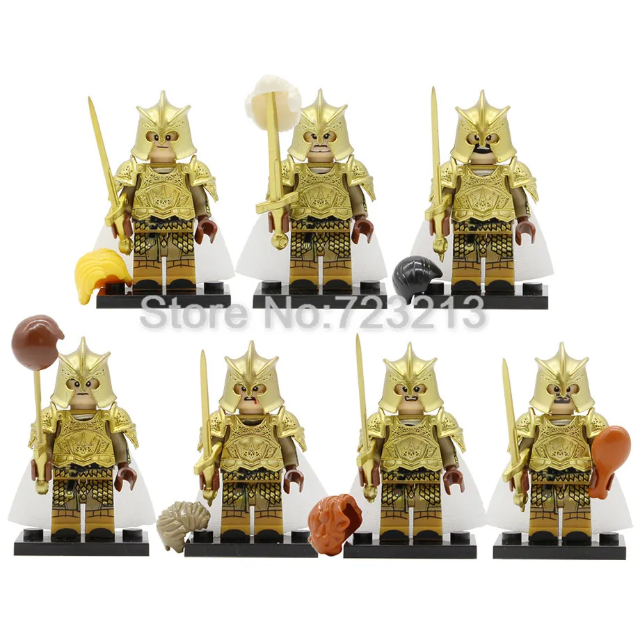 

Game of Thrones Single Sale Chrome Armor Figure Stark Lannister Baratheon Targaryen Model Building Blocks Kits Brick Toys