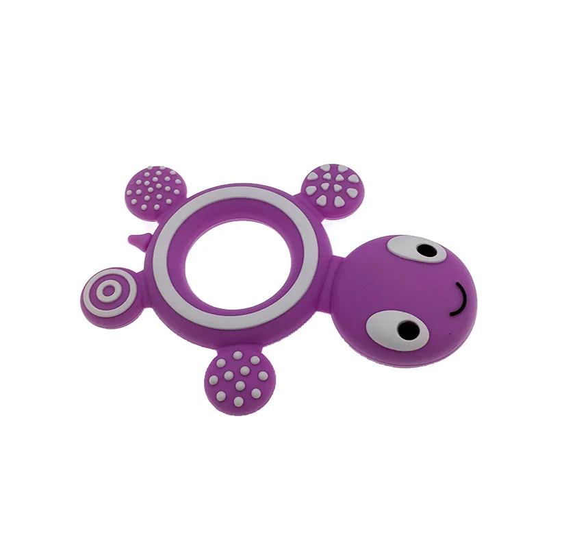 Light purple Детские Силиконовые Прорезыватели, Бесплатные зубы, игрушки, животные, Детские Прорезыватели, силиконовые детские товары - Цвет: Light purple