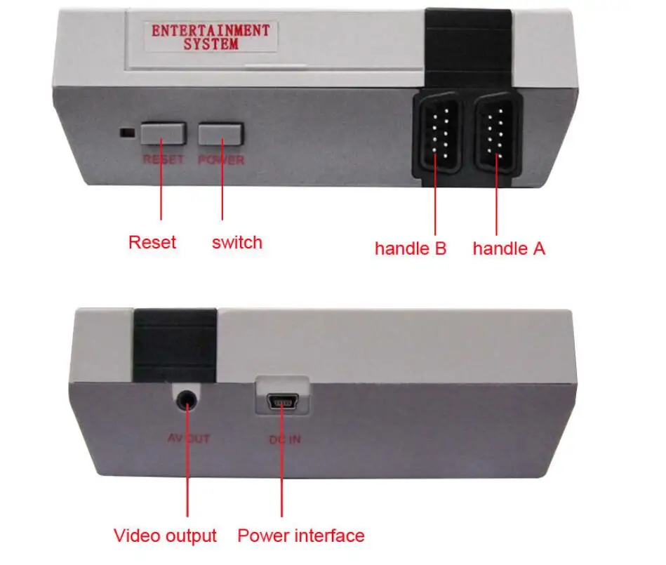 Мини-игровые приставки профессиональная система для NES Встроенная 620 различных детских классических ТВ-видеоигр с DualControl