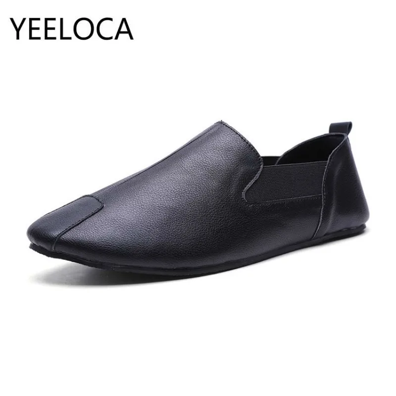 YEELOCA Для мужчин s; лоферы; женские туфли на плоской подошве; мужской из натуральной кожи дышащая мужская обувь для вождения Повседневная обувь; белый цвет; Calzado Hombre