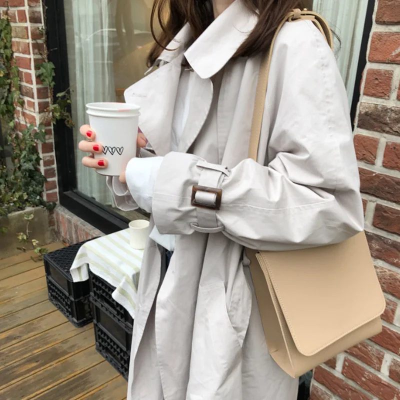 Designer Chic Sacs Rectangle À Marque Pu Satchel Cuir Main Messenger kaki Noir Grand Casual Épaule Femelle Sac Simple Femmes Carré YdY4qx0r