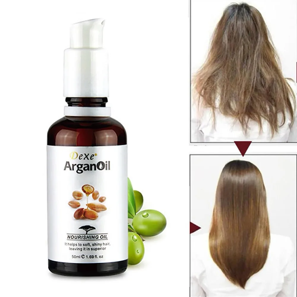 50ml Pure Argan Oil Morocco Hair Treatment Oil Make Straight Shiny Hair Care WD