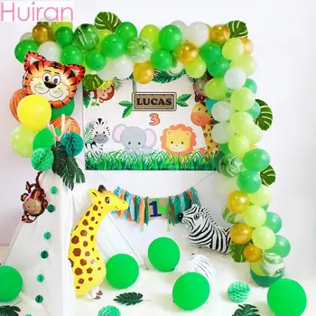 

Green Balloon Glue Chain Light Green Latex Balloon Baloon Safari Party Supplies Balons Summer Tropical Jungle Birthday Ballon