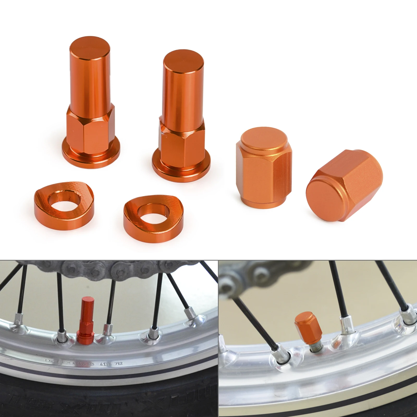 NICECNC обод Блокировки Гайки разделитель клапана колпачок для Yamaha YZ YZF Honda CR CRF KTM SX SXF