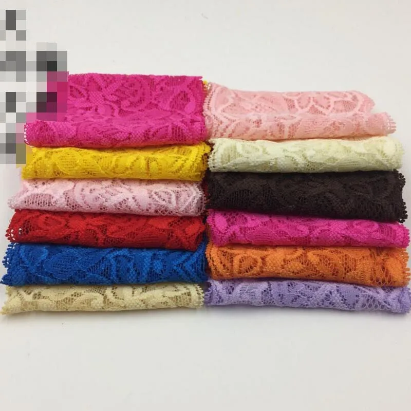 

3yard 8cm Garment accessories exquisite color lace quality fabric lace with elastic lace elastic wide 8cm Elastic lace,ribbon