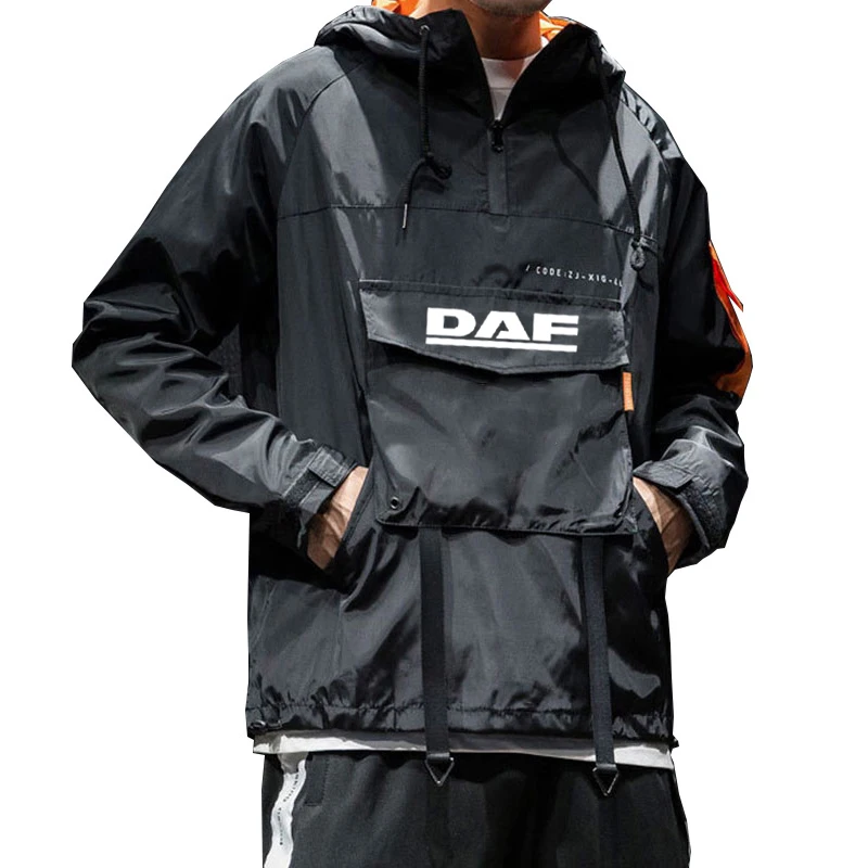 

new men windproof jacket zipper windbreaker hooded casual coat